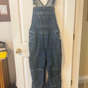 Duluth Trading Co. Dark Blue Denim Overalls